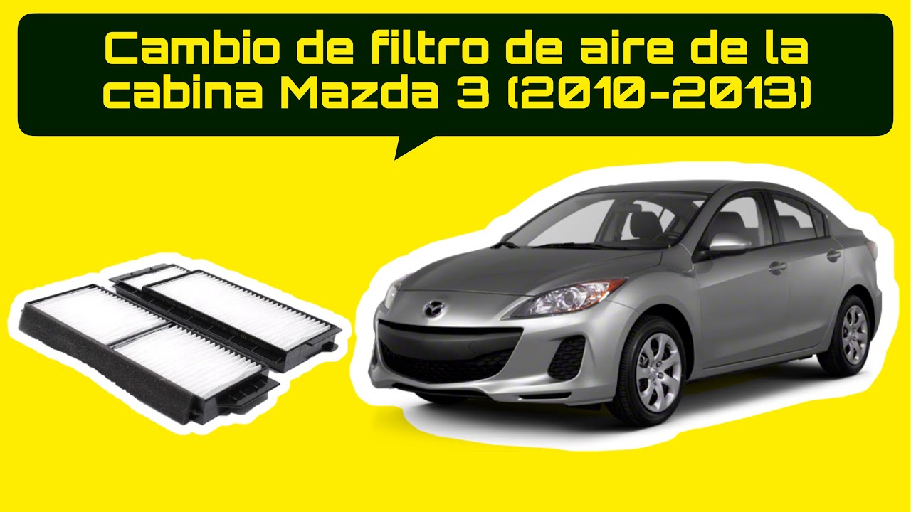 Como cambiar el filtro de aire acondicionado(Habitáculo , Cabina) Mazda 3 (2010-2013)