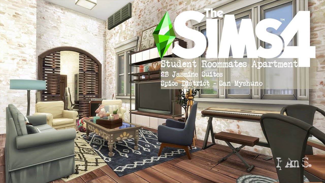 Students Roommates Apartment - 2B Jasmine Suites | The Sims 4 | NO CC | Stop Motion