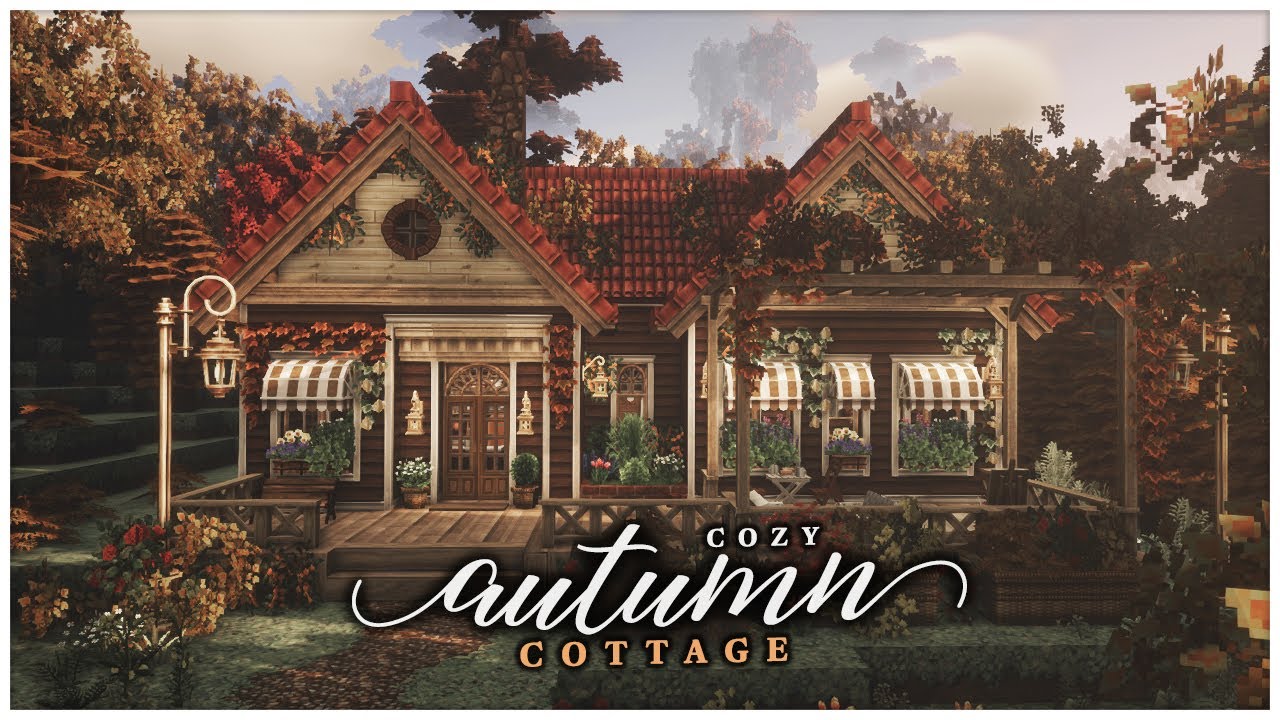 🍂🍁 𝑨𝒆𝒔𝒕𝒉𝒆𝒕𝒊𝒄 𝑨𝒖𝒕𝒖𝒎𝒏 𝑪𝒐𝒕𝒕𝒂𝒈𝒆 - MiniaTuria Mod┊Aesthetic Minecraft JE Cottagecore