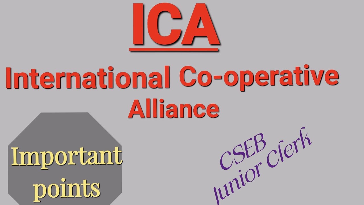 ICA - international co operative alliance important points