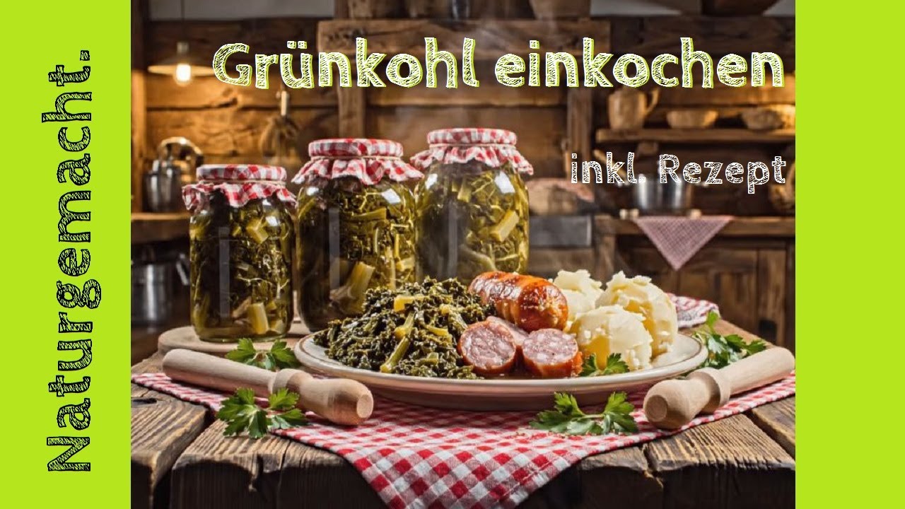 Grünkohl einkochen und haltbar machen! Rezept zur Verarbeitung 