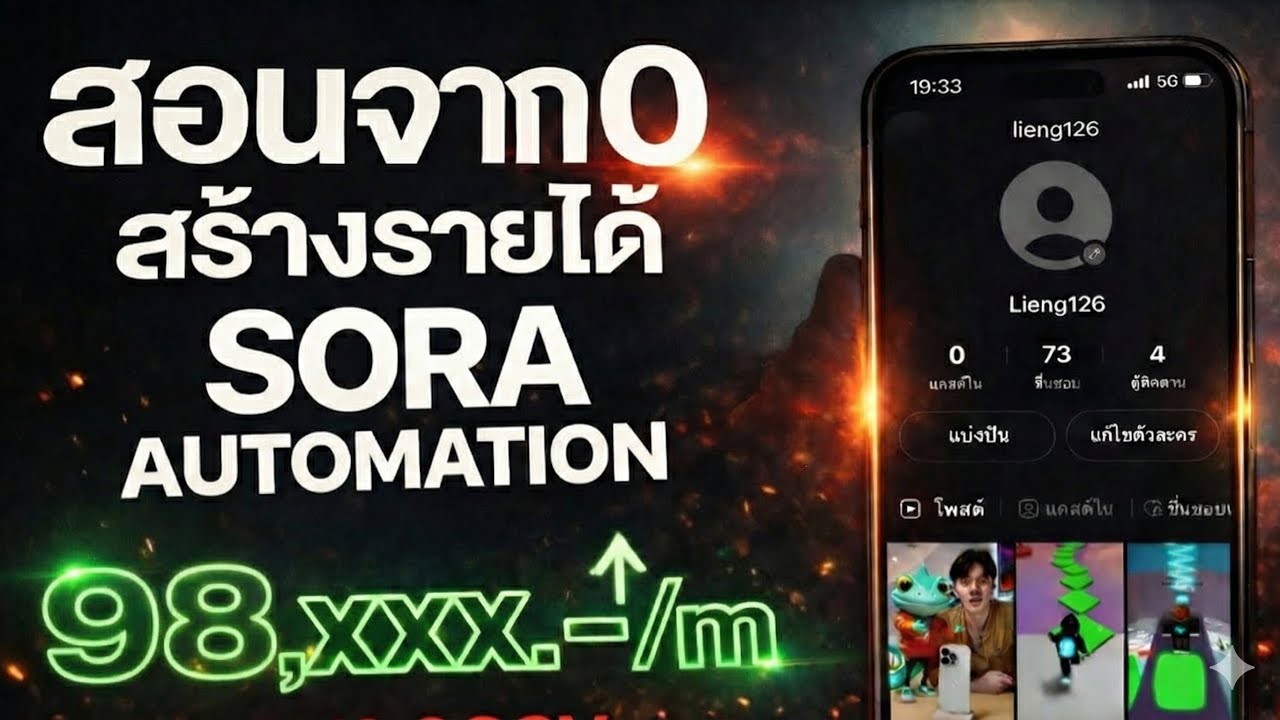 สร้างรายได้ด้วย SORA Ai จากศูนย์ ภายใน 30 วัน!
