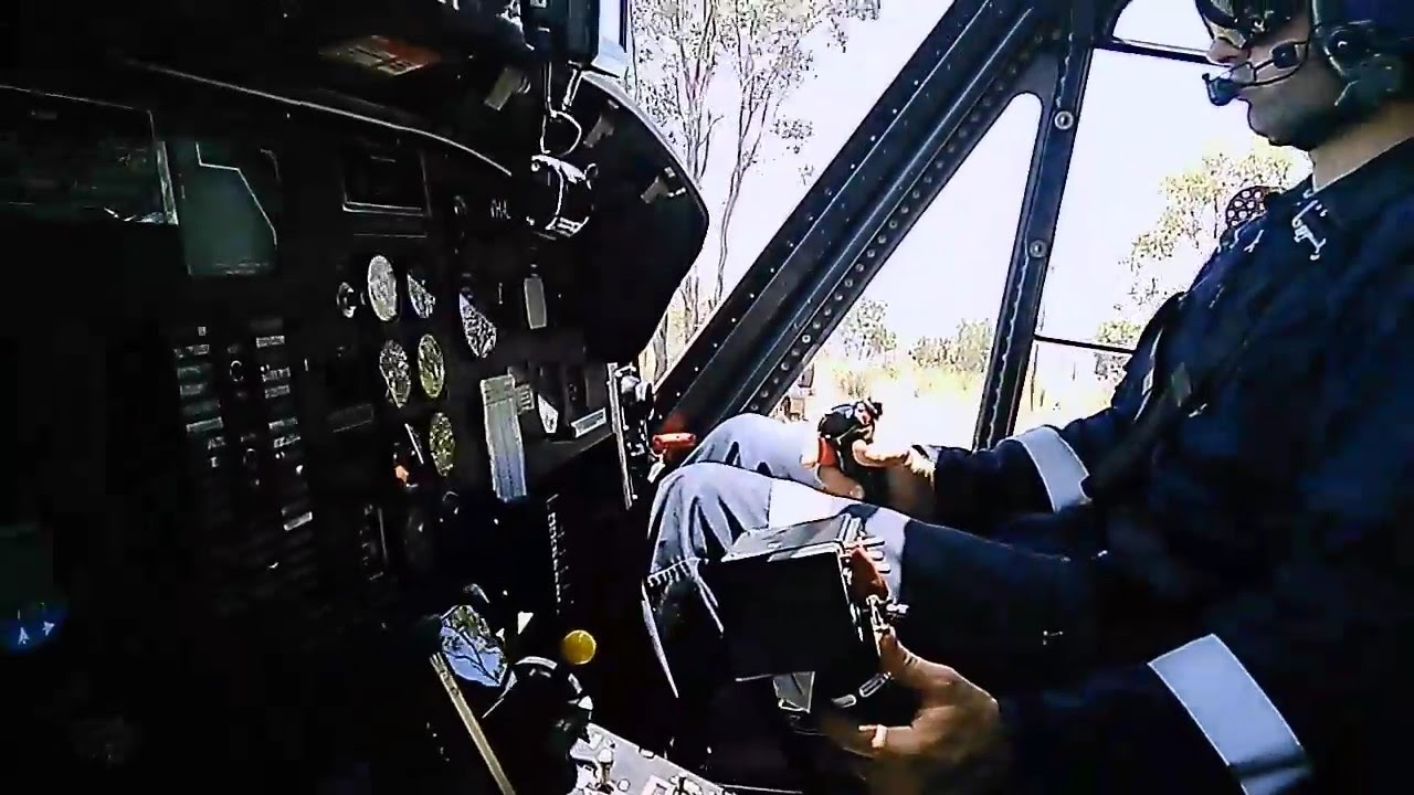 Bell 212 Eagle single approach and landing on Mt Walker.