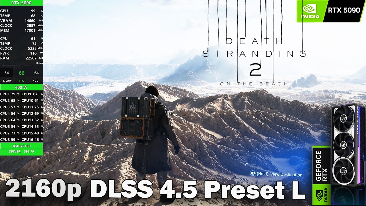 Death Stranding 2: On the Beach at 4K MAXED – RTX 5090 + DLSS 4.5 Benchmark