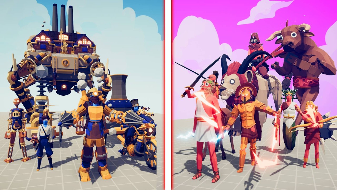 NEW STEAMPUNK FACTION vs ANCIENT FACTION | TABS - Totally Accurate Battle Simulator