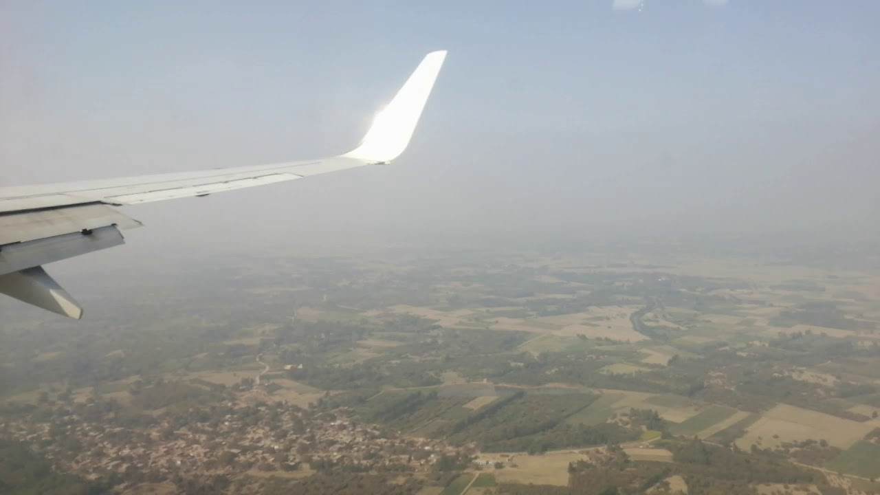 GANGA River view Landing at Kanpur Airport SPICEJET