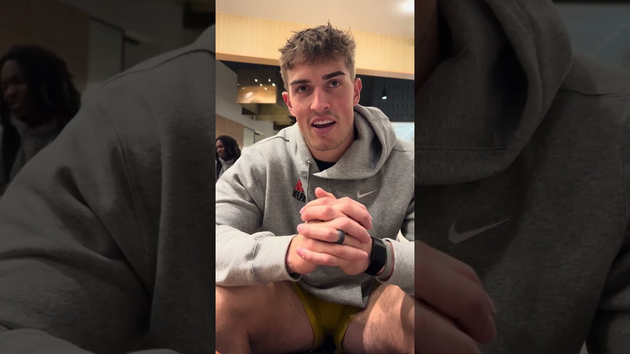 Eli Raridon Talks About Whether His Basketball Background Helps With Football #shorts