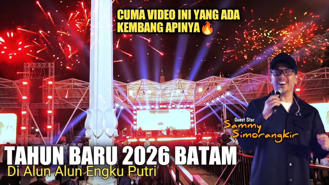 ADA KEMBANG API ??? | Inilah Suasana Tahun Baru 2026 Di Alun Alun Batam 