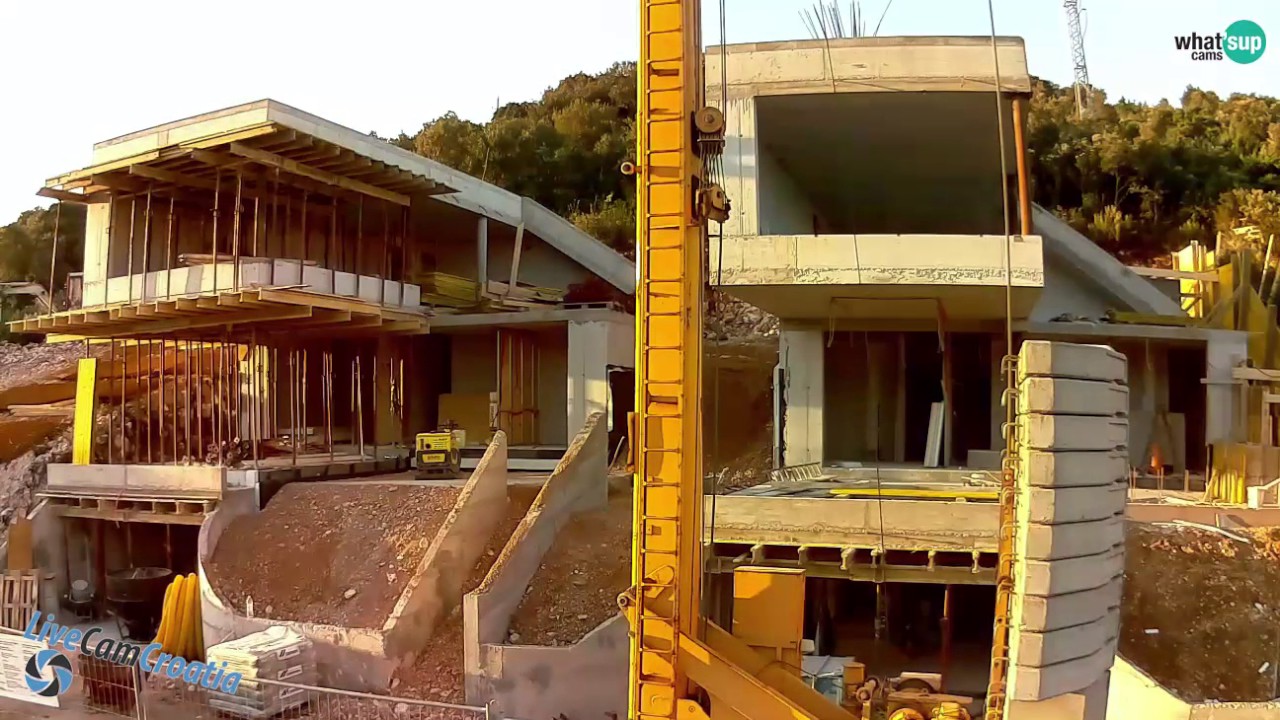 Gradilište Tri žala - Korčula, Time Lapse snimka gradnje
