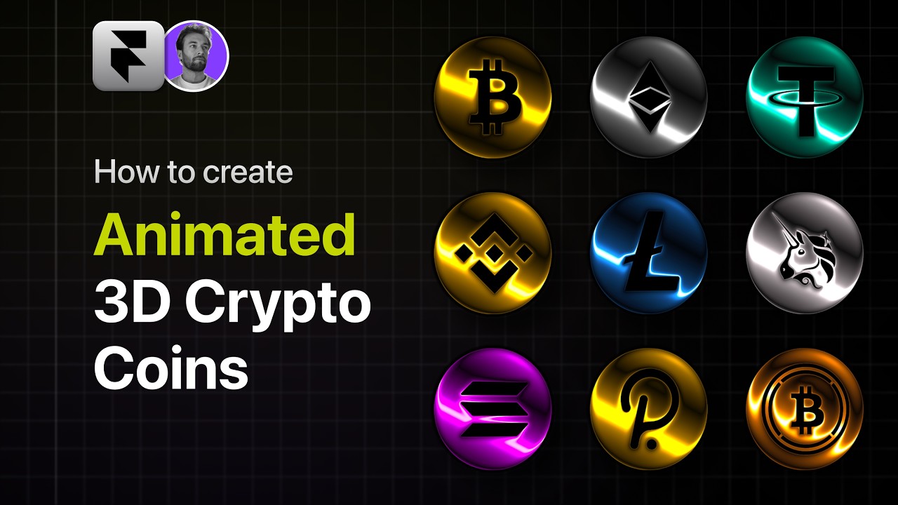 Создание 3D-анимированных криптомонет во Framer
