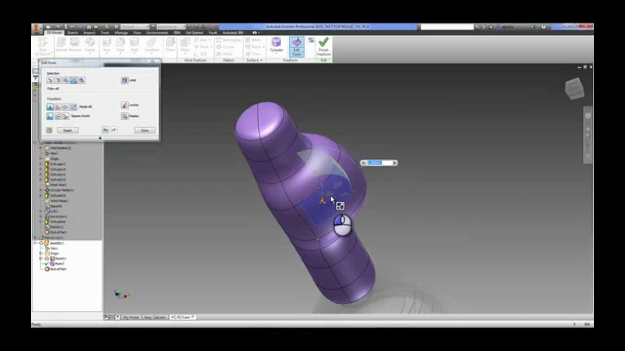 Inventor 2015 Freeform Tools N U R B S with T Splines