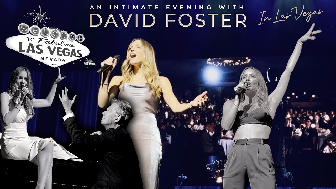 Katharine McPhee Foster & David Foster in Las Vegas with Loren Allred, Pia, Fernando & Michael Buble