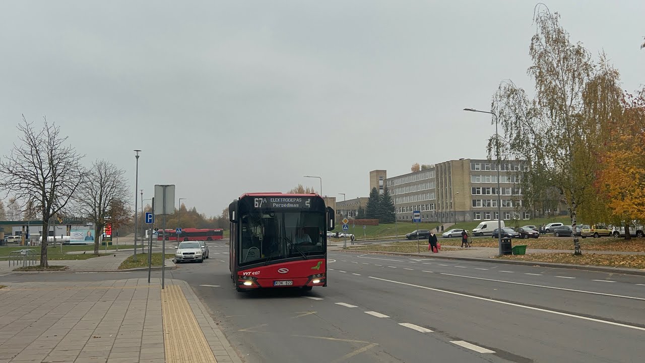 Vilniaus transportas. 67A autobusas: Parko g. - Pramonės g. - Elektrodepas (geležinkelio pervaža)