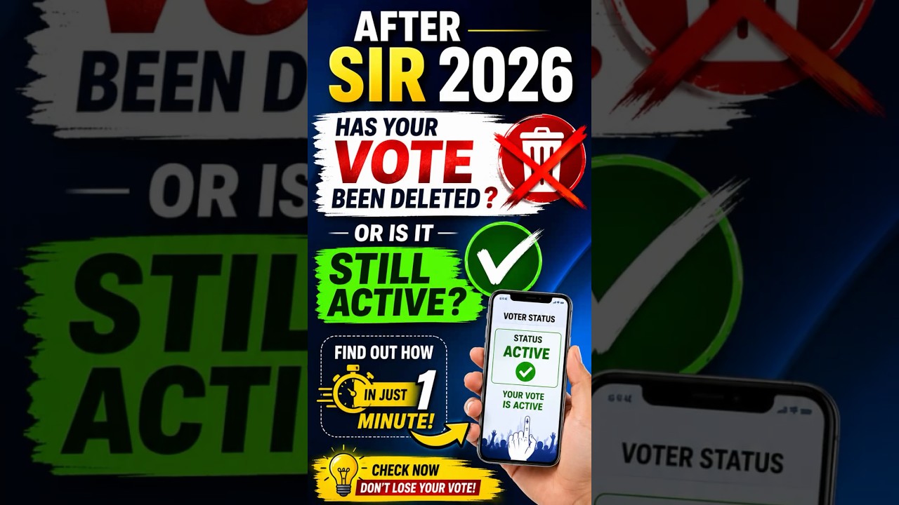 After SIR 2026, Has Your Vote Been Deleted or Is It Still Active? 😱 Find Out in 1 Minute! #shorts