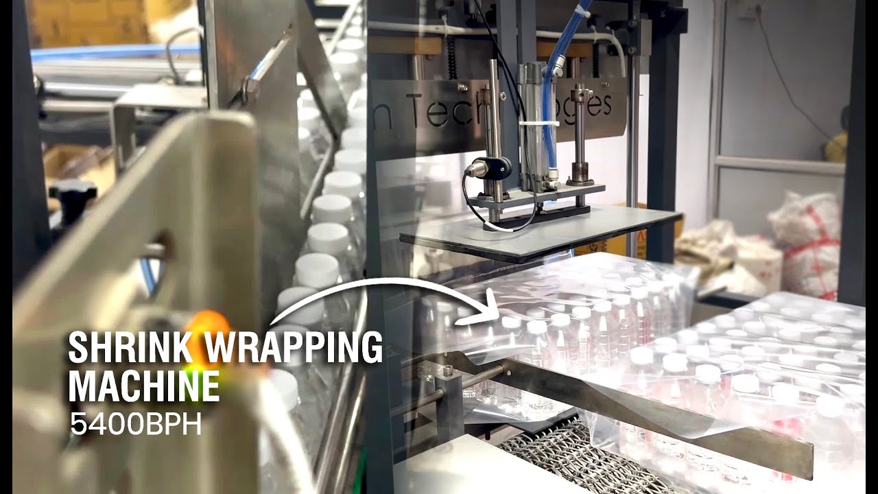 90 Bpm Fully Automatic Shrink Wrapping Machine | Bottle Shrink Packing Machine | Bottleling Plant