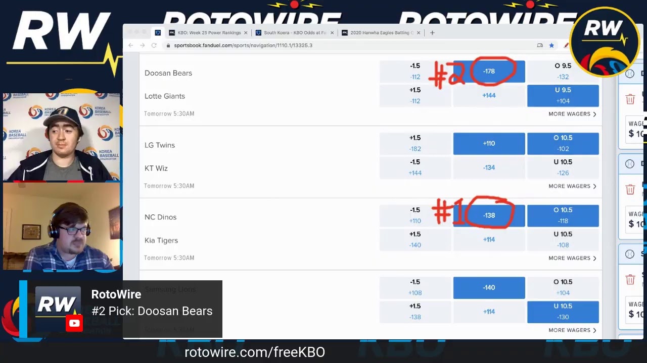 Betting Korean Baseball - RotoWire KBO!