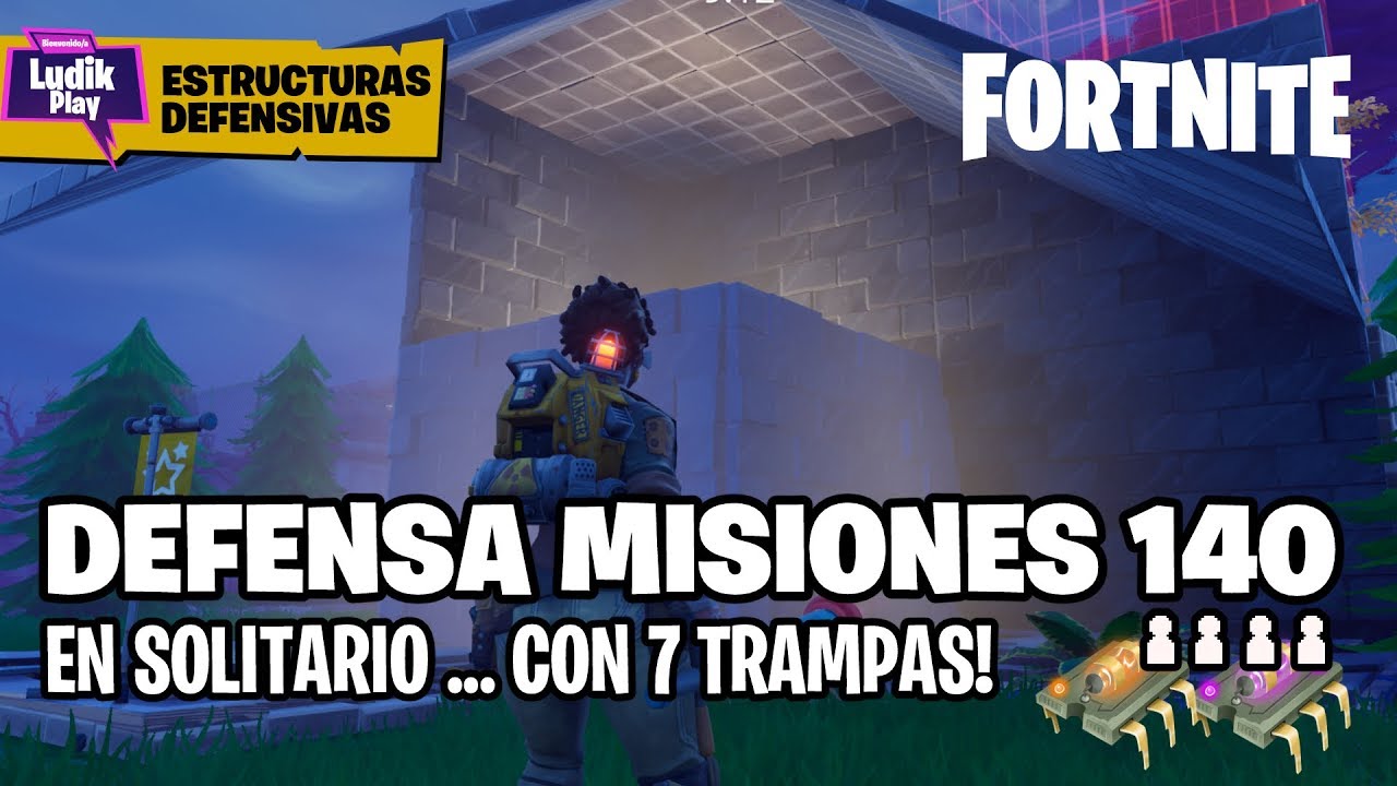 NUEVA DEFENSA PARA MISIONES 140 X4 EN SOLITARIO...CON 7 TRAMPAS! | FORTNITE SALVAR EL MUNDO