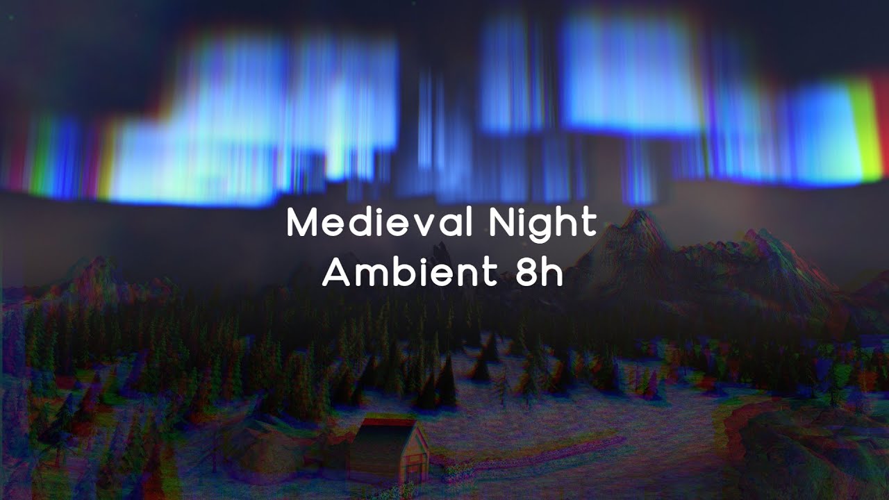 Northern Night Landscape Ambience | Wind, Forest & Distant Nature Sounds | 8 Hours