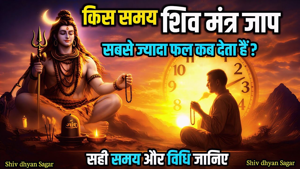 🔴 किस समय शिव मंत्र जप सबसे ज़्यादा फल देता है?सही समय और विधि जानिए Shiv Dhyan Sagar #shiv #mahadev