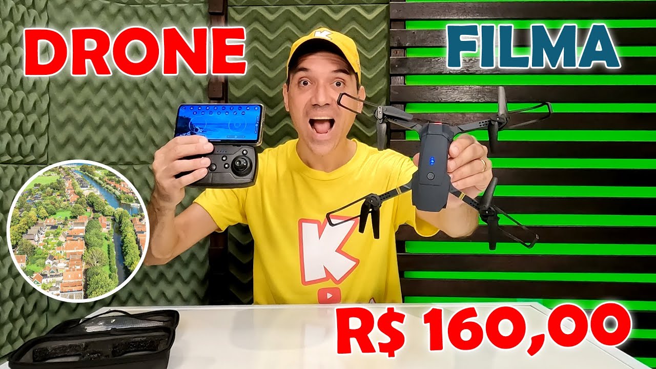 DRONE DE 160 REAIS COM CAMERA HD 4K INTERNET!