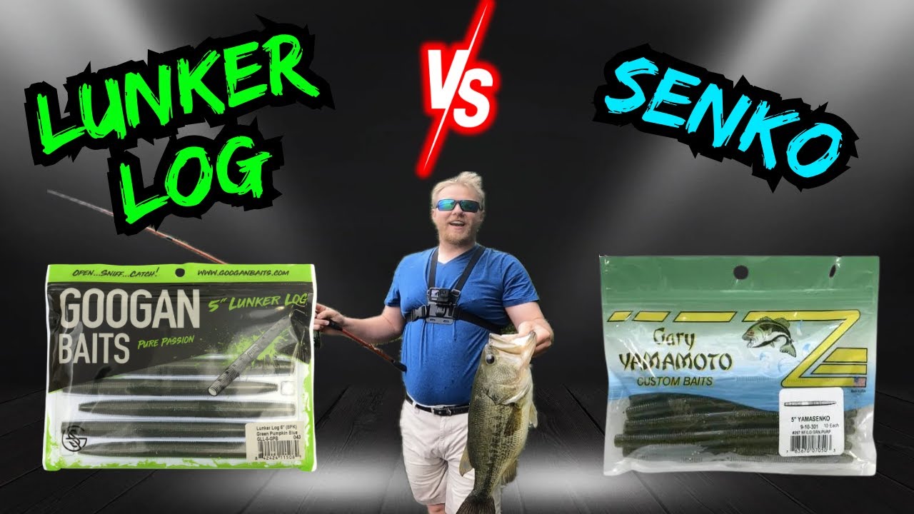 BATTLE of the BAITS!!!!  (Googan Lunker Log vs Senko)