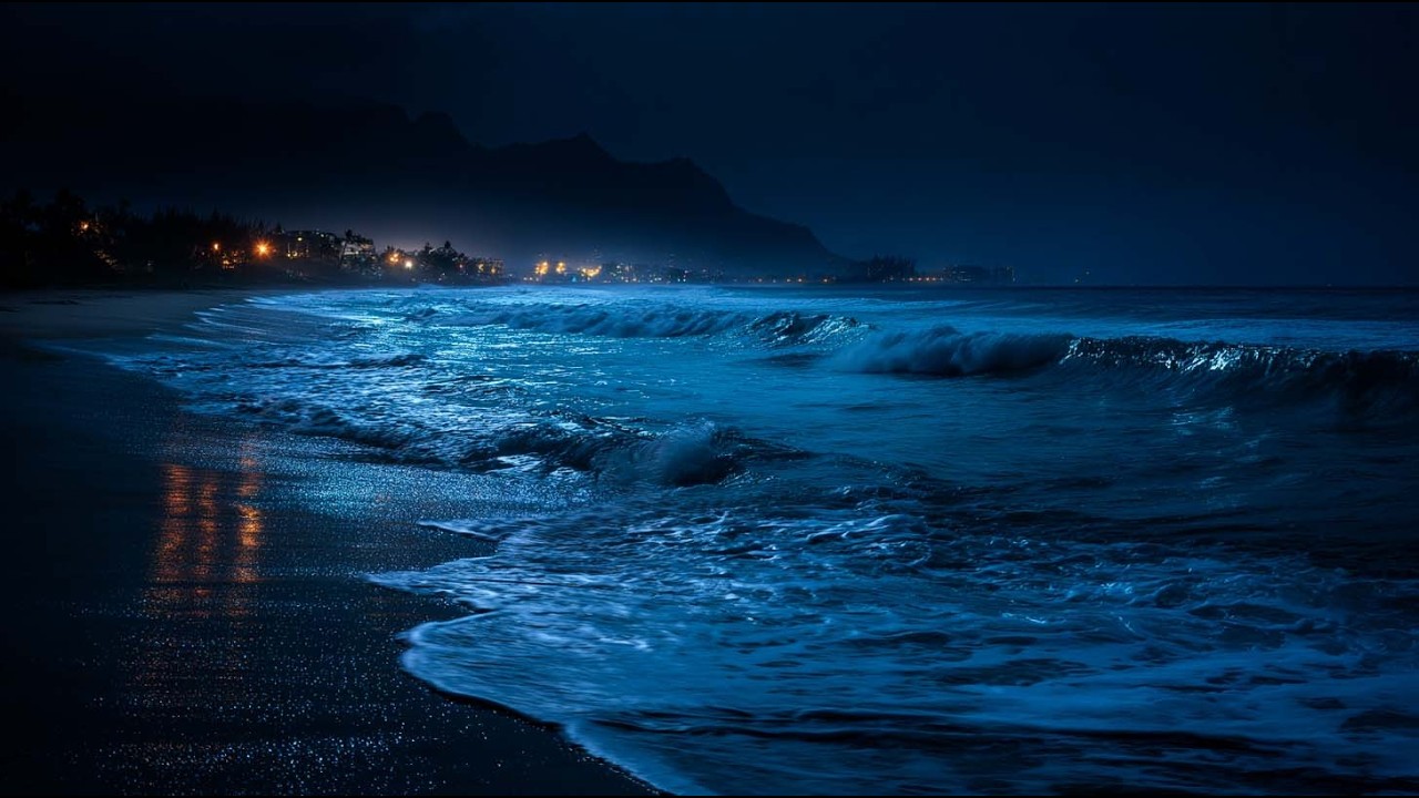 Fall Asleep In Under 3 Minutes - Deep Sleep Ocean Waves at Night for Whole Body Relaxation