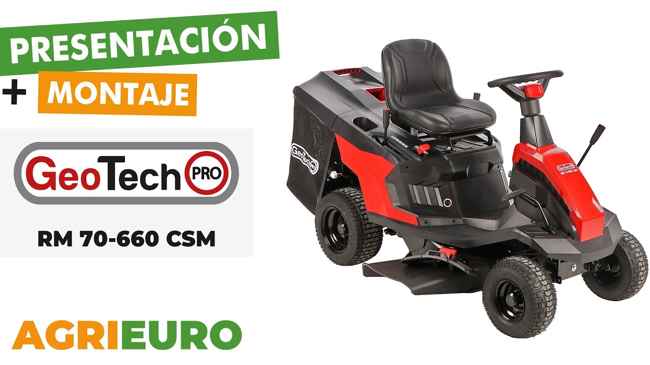 Presentación y montaje: GeoTech-Pro RM 75-660 CSM - Tractor cortacésped mini-rider