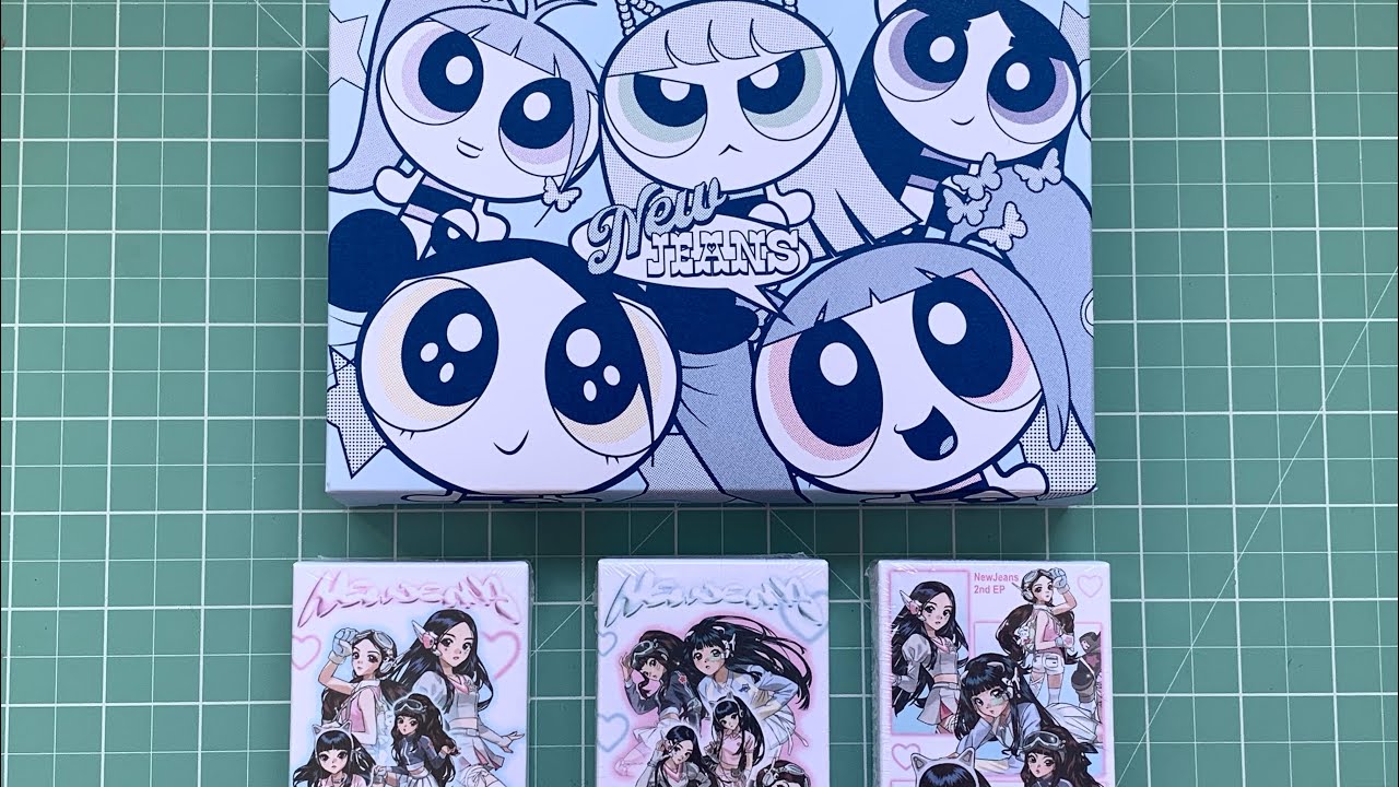 • unboxing • newjeans get up | the powerpuff girls x nj box & weverse albums set