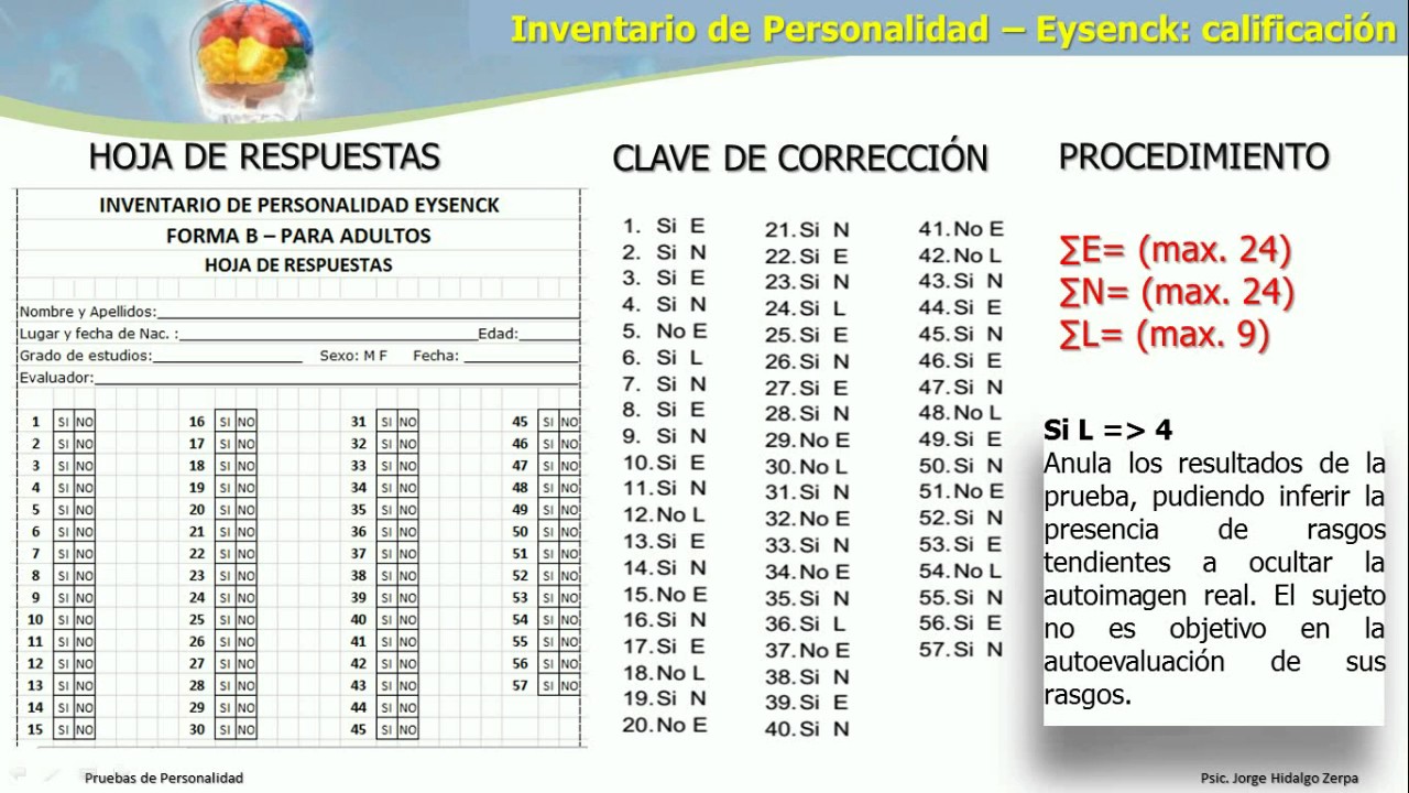 SESION 6 INTERPRETACION INVENTARIO EYSENK - B