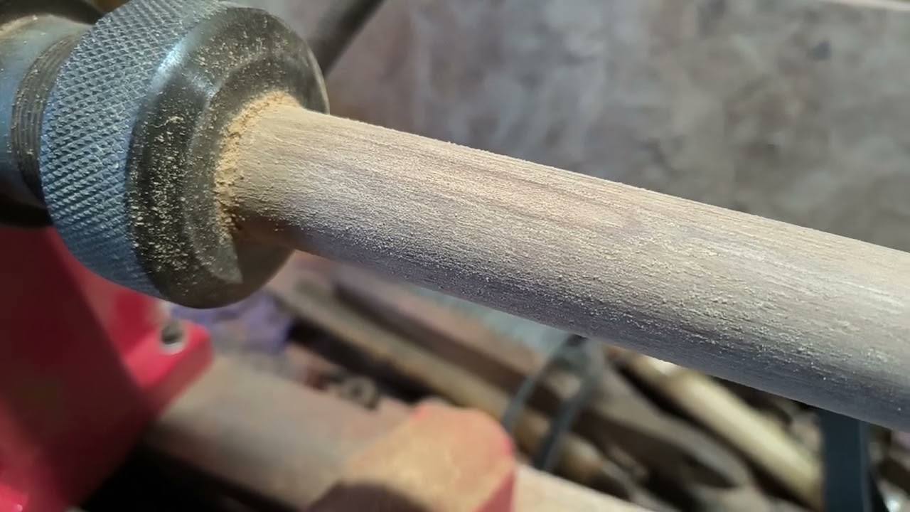 Progress hand sanding the shaft taper