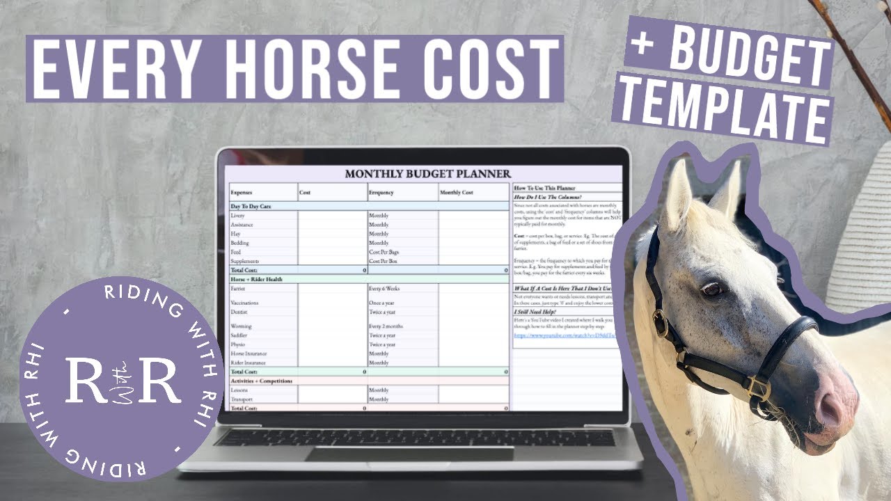 COST OF KEEPING A HORSE IN GREATER LONDON + budget template