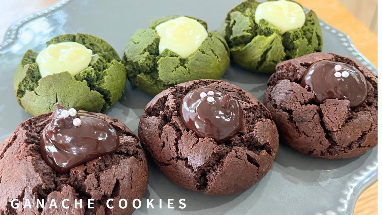【韓国風クッキー】【生クリームなし】ガナッシュクッキーの作り方、レシピ How to make ganache cookies.