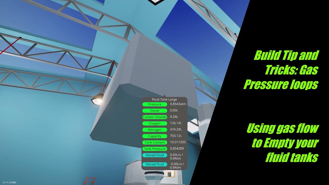 Build Tip and Tricks: Gas Pressure loops - Using gas flow to Empty your fluid tanks #stormworks