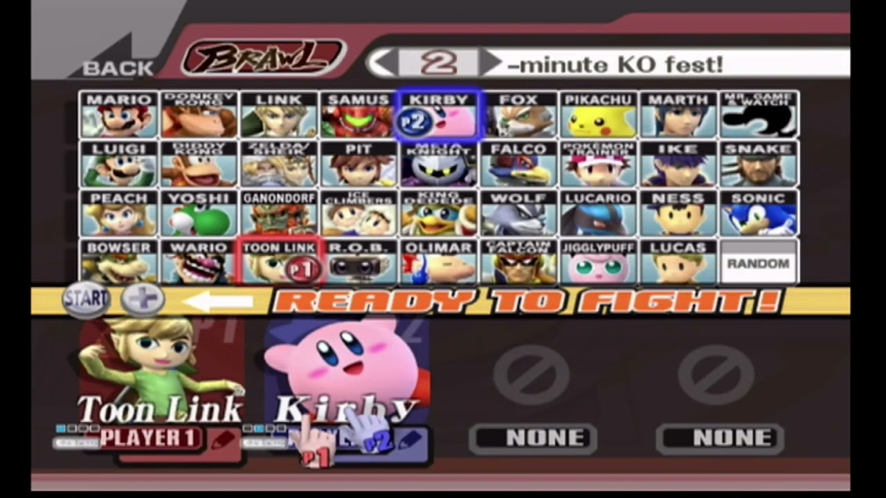 Super Smash Bros Brawl 2 VS 2 FIGHT