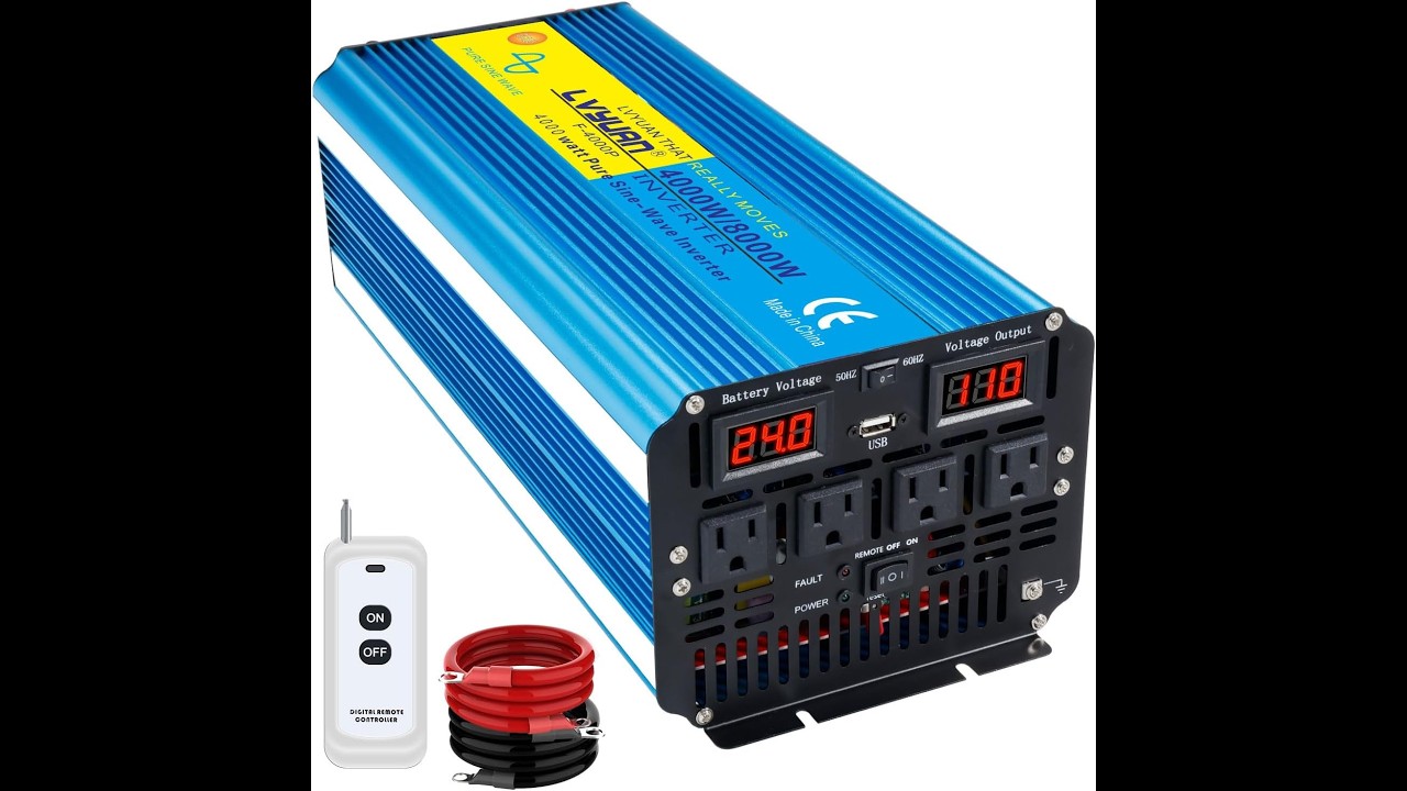 Yinleader 4000 watt 24 Volt to 120 Volt Inverter Review - Pros & Cons - Yinleader 4000 watt power