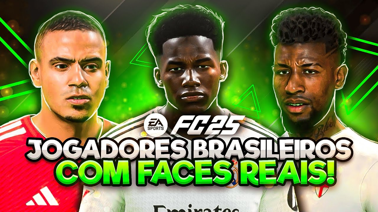 EA FC 25: JOGADORES BRASILEIROS com FACE REAL para o SEU MODO CARREIRA 🇧🇷 #eafc25 #fifa25