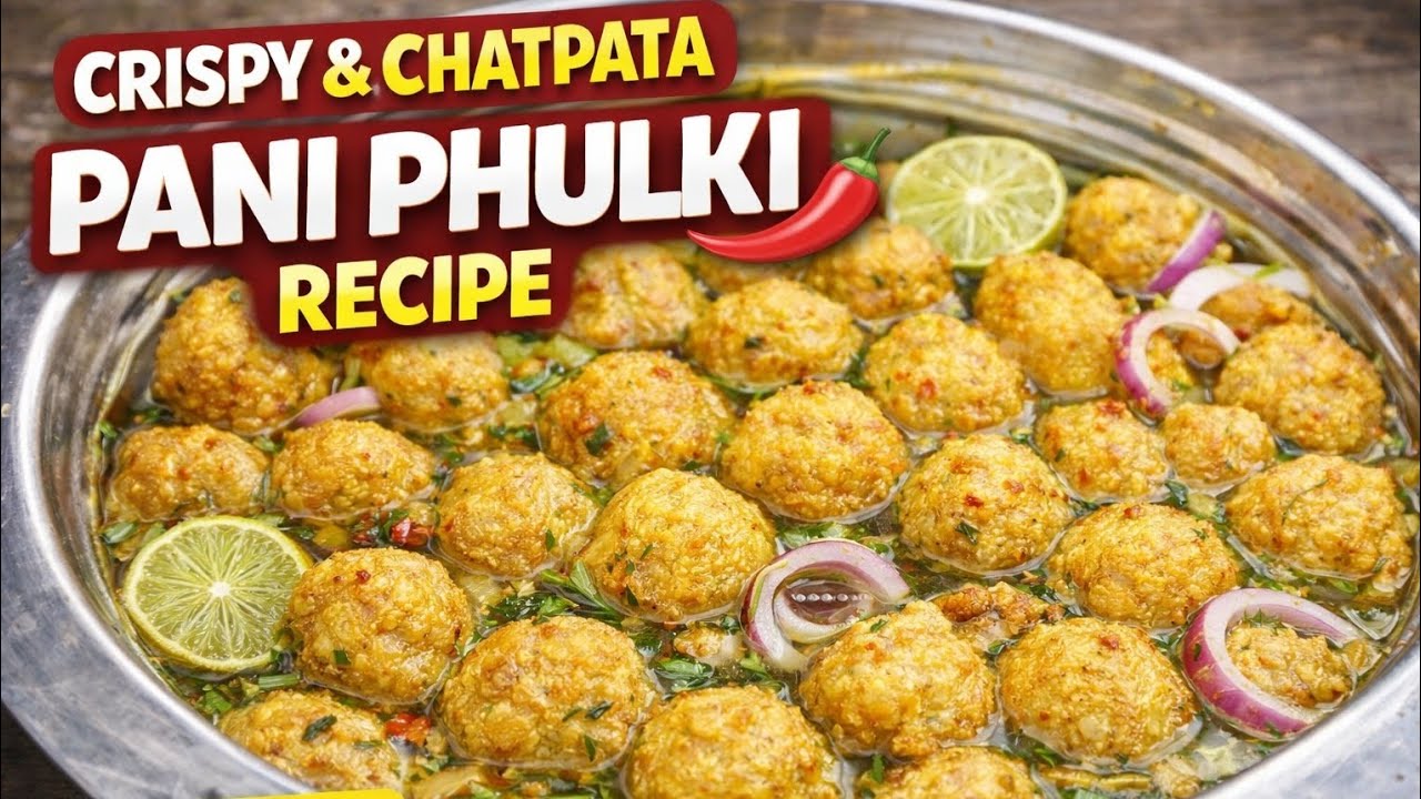 Crispy & Chatpata Pani Phulki Recipe | Street Style Pani Puri at Home | Golgappa Recipe