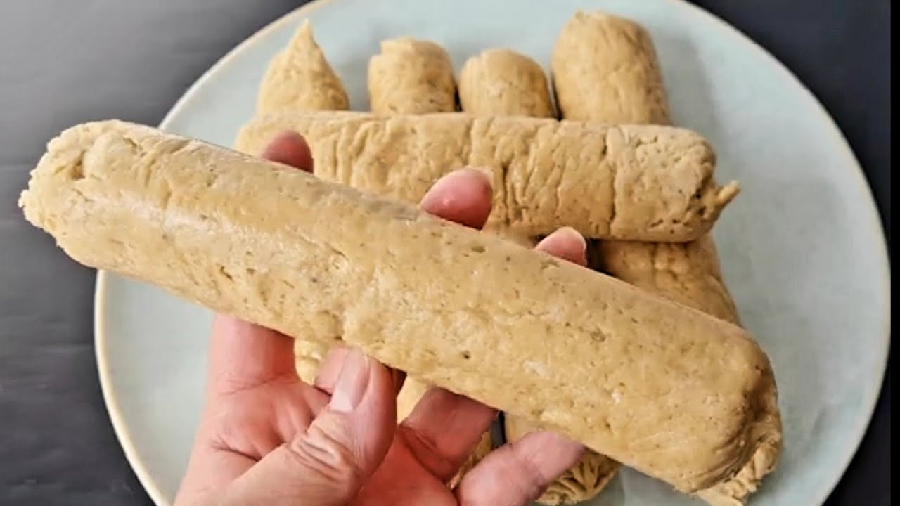Làm Chả Lụa Chay Từ Bột Mì Căn, Cải & Củ Hành/ Gluten Flour Sausage & Cabbge Onions