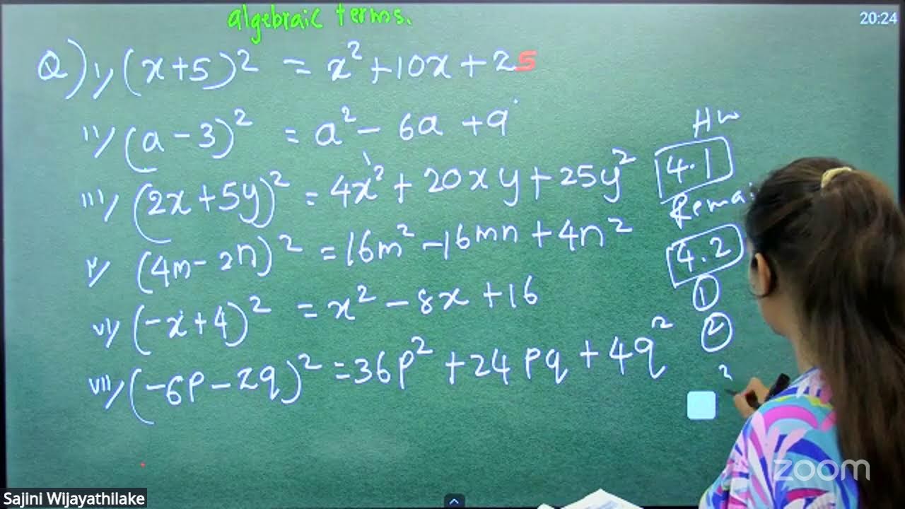 English Medium Grade 10-2026 BINOMIAL EXPRESSIONS -Part 1