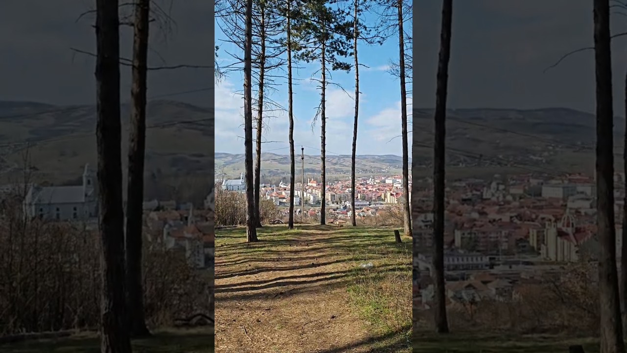 Panorama spectaculoasă a orașului Gherla de pe dealul Eprescert 🌄 Vedere superbă!