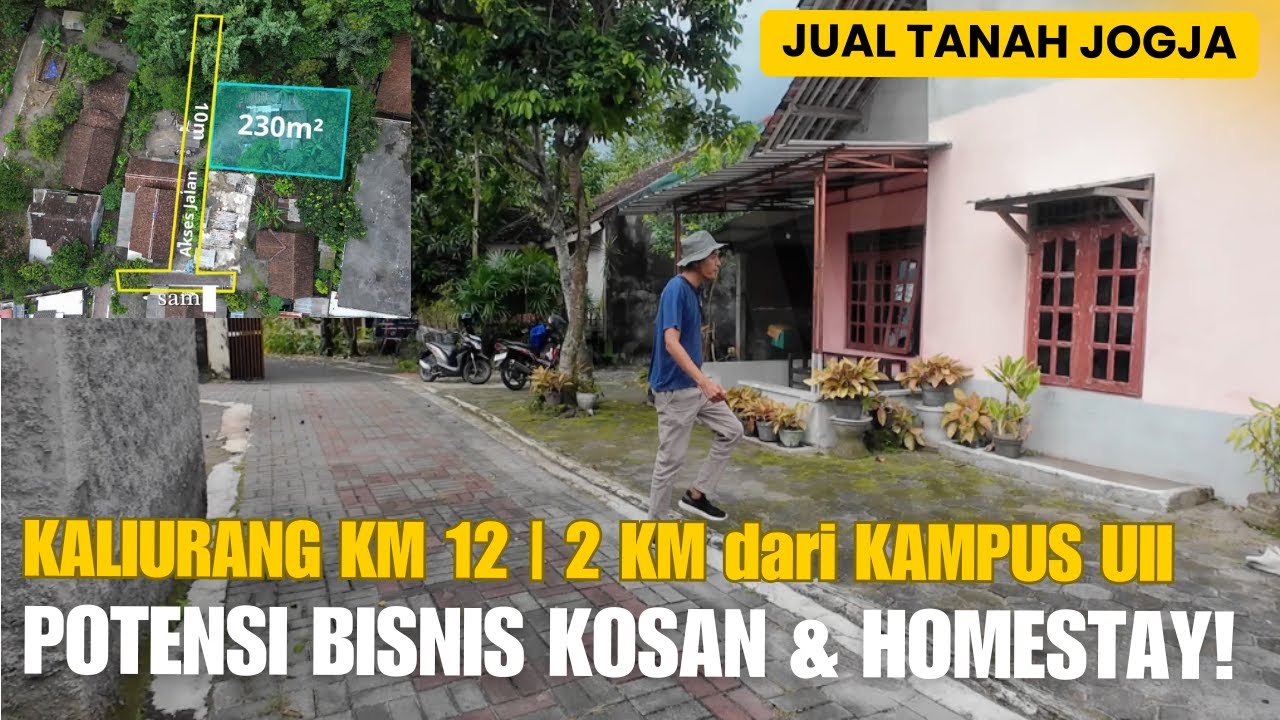 EPS 611 JUAL TANAH JOGJA KALIURANG KM 12 | 2 KM dari KAMPUS UII | POTENSI BISNIS KOSAN & HOMESTAY!