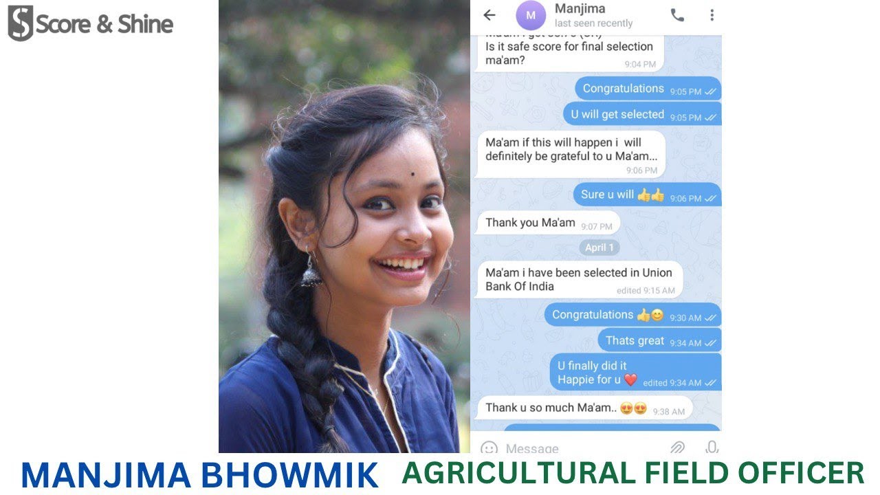 MANJIMA BHOWMIK | AFO | FROM SCORE & SHINE TEST SERIES BATCH | IBP SO AFO |