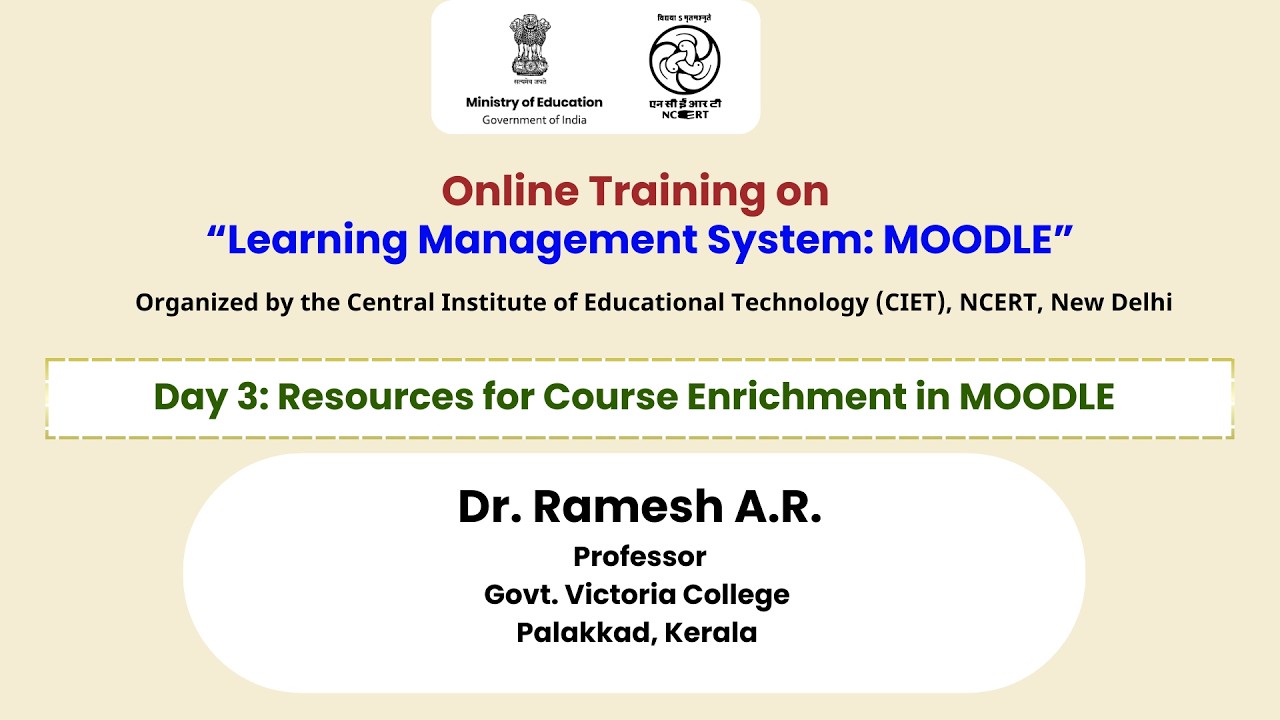 Day 3: Resources for Course Enrichment in MOODLE