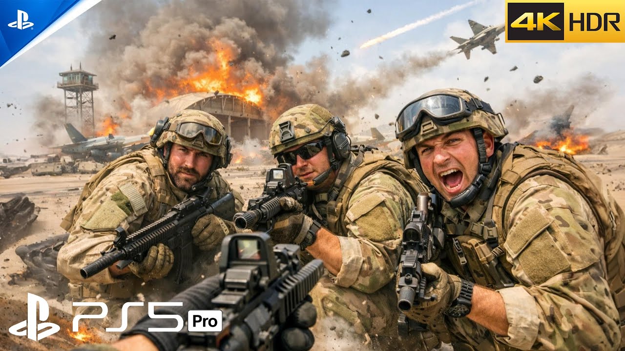 (PS5) Штурм вражеской авиабазы ​​под огнём | Реалистичный геймплей [4K60FPS] Call of Duty MW2