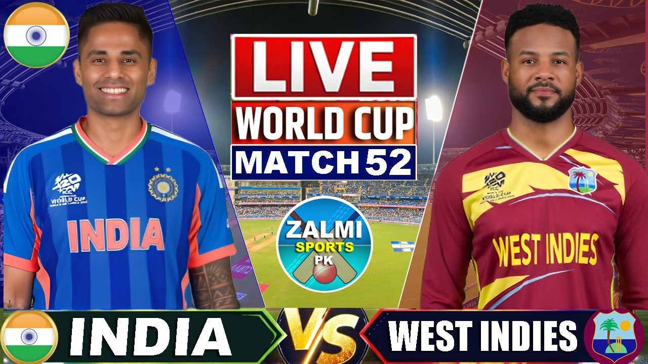🛑Live IND Vs WI T20 WC Match | Live Cricket Match Today | IND vs WI 52nd T20 2nd innings #livescore