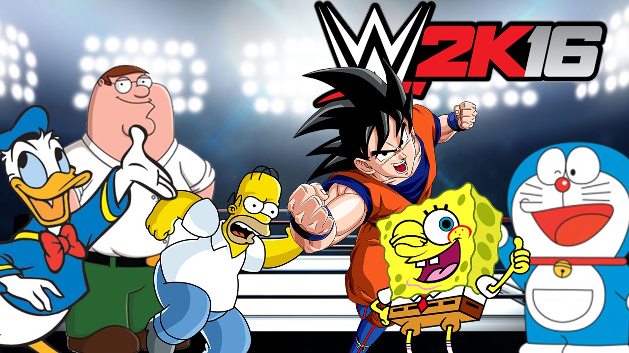 DIBUJOS ANIMADOS En la WWE ! ROYAL RUMBLE ! - WWE2K16 - ElChurches