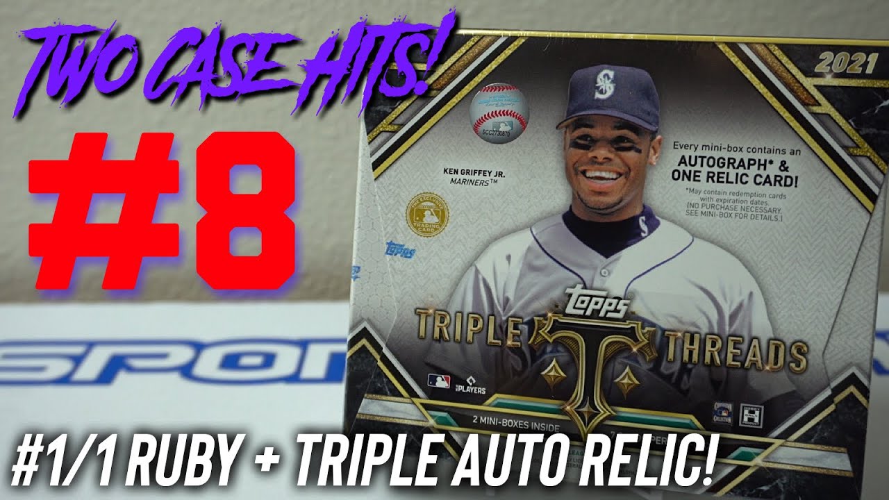 2021 Topps Triple Threads box break #8! 😱 Case hit X2! #1/1 & Triple Auto Relic GOLD #/9! 🤯