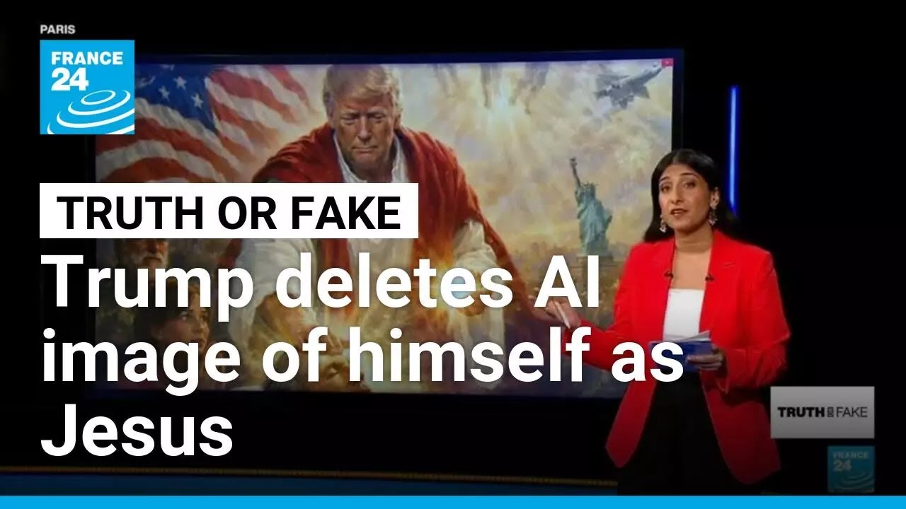 Donald Trump deletes AI image of himself as Jesus after attacking Pope Leo &bull; FRANCE 24 English