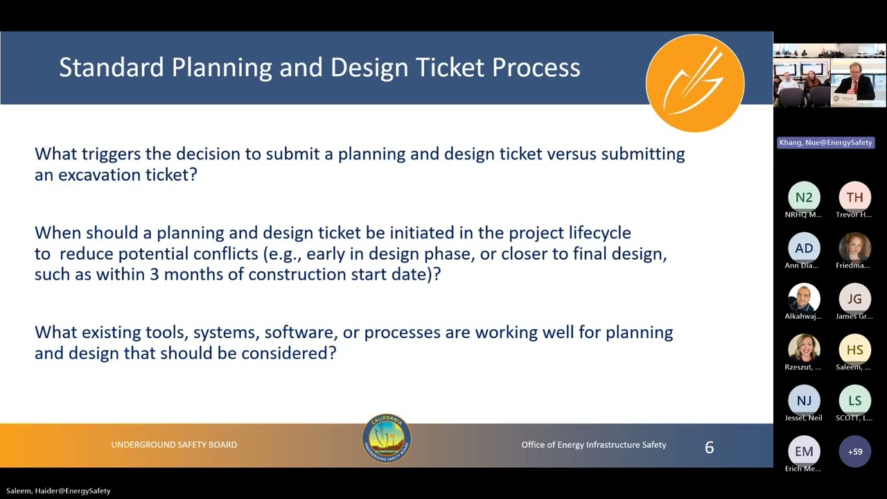 Underground Safety Board Planning and Design Workshop – 2/24/26