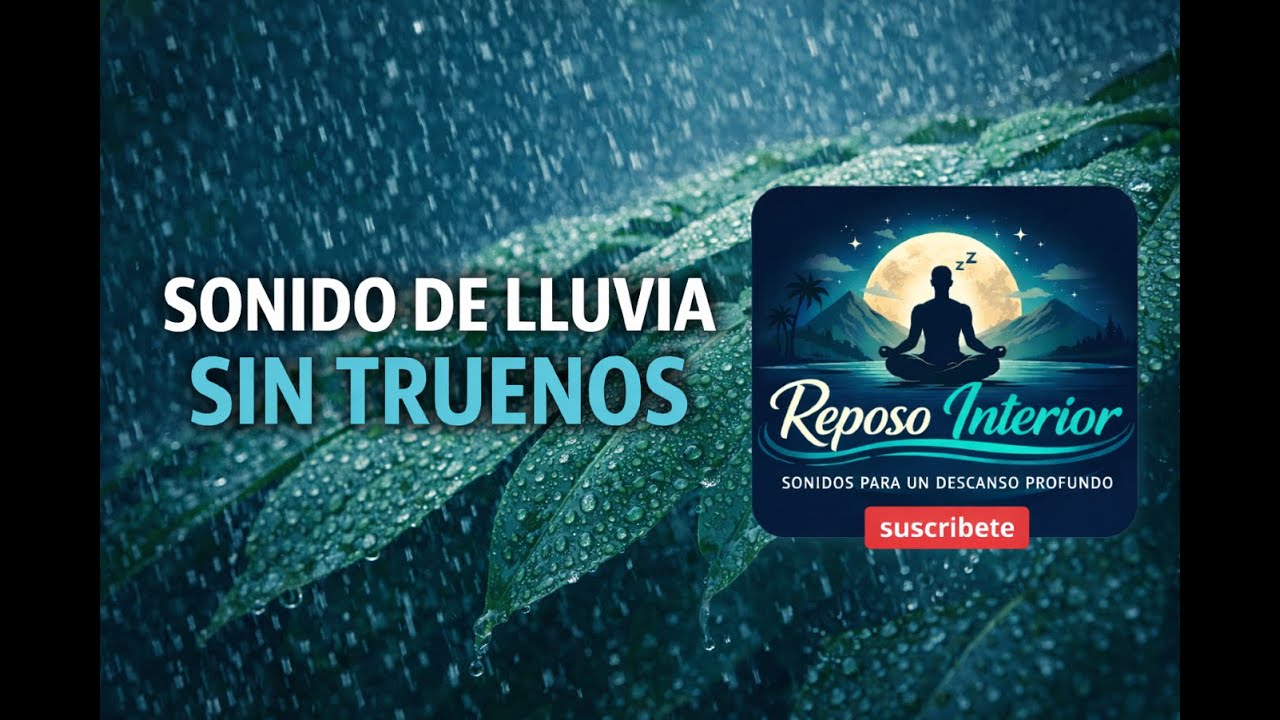 Sonido de lluvia sin truenos fondo natural
